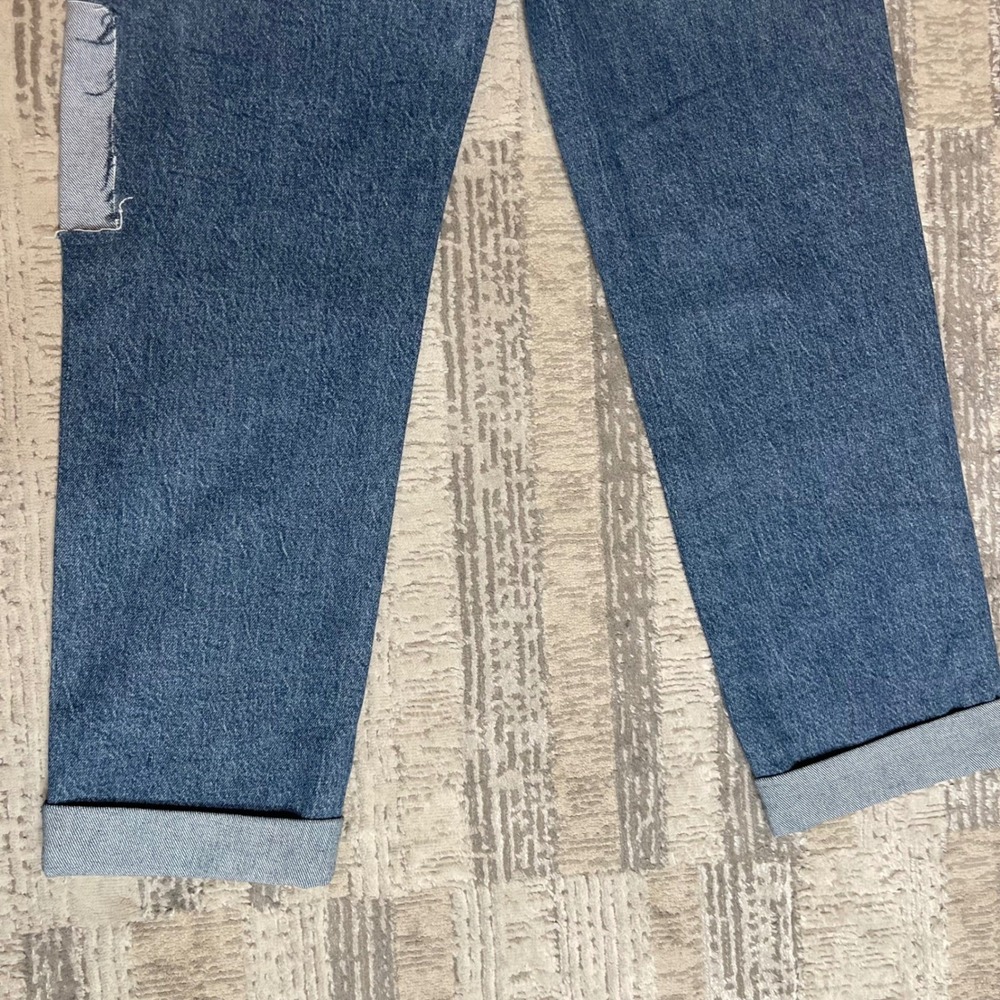 NEW Lucky Brand Legend Boy Mid Rise Relaxed Straight Patchwork Jeans Womens 0/25 - Picture 7 of 13